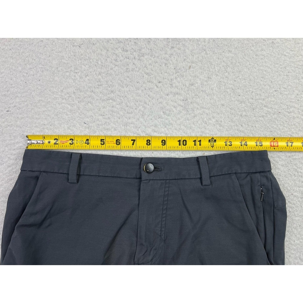 Lululemon Chino Pants Mens 31x31 Gray Stretch Business Casual Zip Solid Slim - Picture 8 of 12